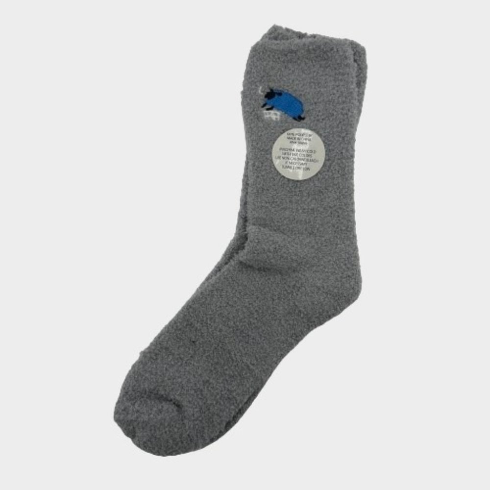 Soft Surroundings Sleepy Sheepy Socks in Gray OSFM Fuzzy Comfy Socks Lounge NWT